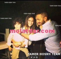 صور تامر حسني مع زوجته بسمة في عيد ميلاد إبنتهما 2