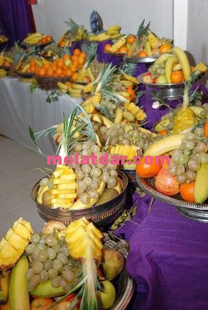 طرق تقديم الفواكه فالأعراس المغربية