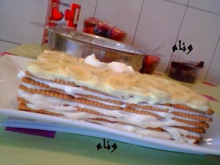 طورطة بالكريم والبسكوي 4