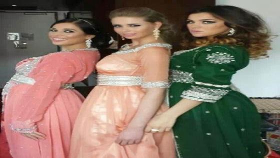 أخر موديلات القفطان المغربي بأكمام قصيرة 2015