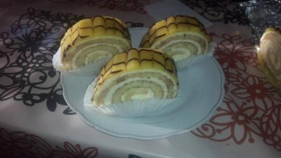 اعداد كيك رولي بـكريمة الليمون