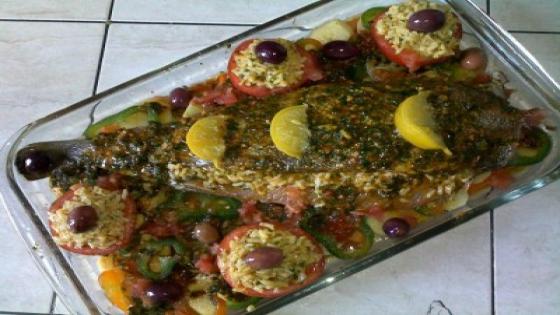 الحوت بالروز في الفران