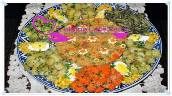 تحضير سلطة بالخضرة مسلوقة غاية فالسهولة