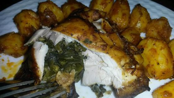 دجاج معمر بالسبانخ كيجي هاااائل