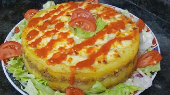 طورطة البطاطس محشية غنية و صحية