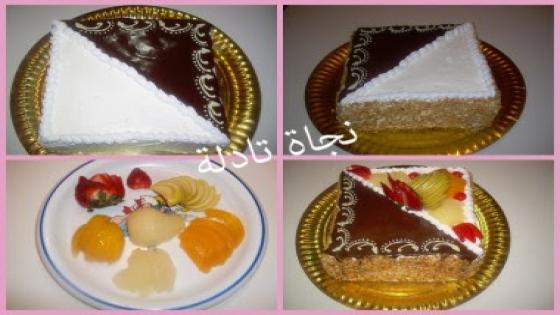 طورطة بالفواكه والشكلاط جد سهلة واقتصادية