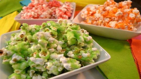 تحضير الفشار الملون -القلية ملونة Pop-corn coloré – lgalia mlawna