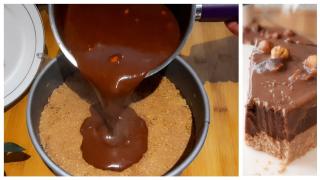 كيك بالبسكويت و الشوكولا و الياغورت