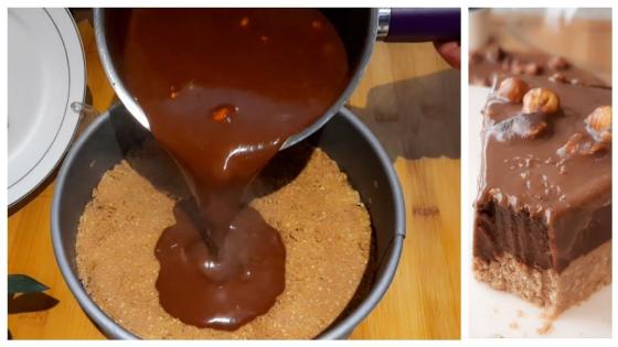 كيك بالبسكويت و الشوكولا و الياغورت